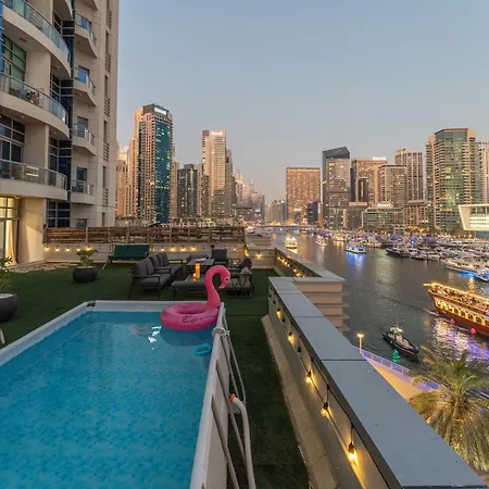 Villa With Private Pool & Huge Terrace Overlooking The Marina Dubai Exterior photo